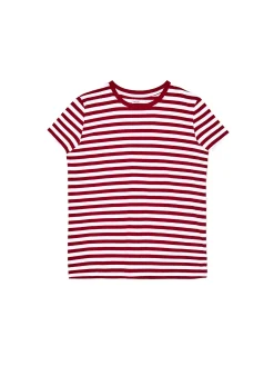 T-shirt w czerwono-białe paski