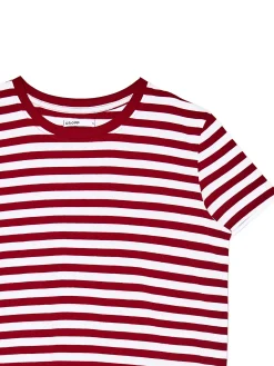 T-shirt w czerwono-białe paski
