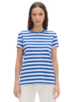 T-shirt w niebieskie paski