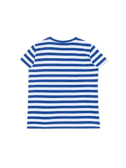 T-shirt w niebieskie paski