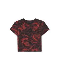 T-shirt z motywem smoków all over