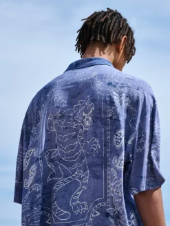 Wiskozowa koszula z nadrukiem