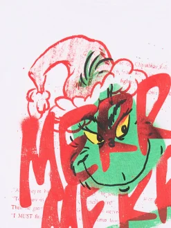 Świąteczna biała koszulka z Grinchem