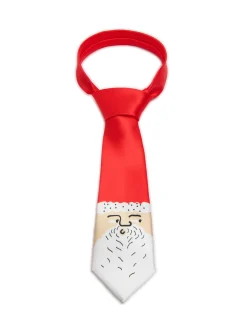 Świąteczny krawat z Mikołajem
