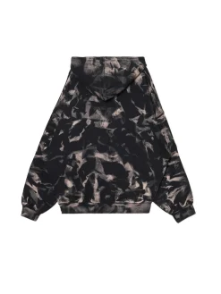 Wzorzysta bluza z kapturem z naszywką