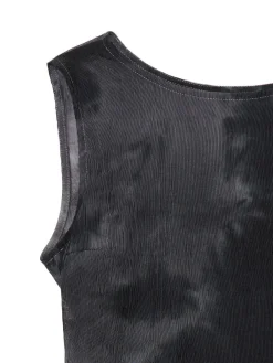 Wzorzysta czarna sukienka maxi