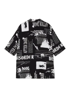 Wzorzysta koszula z kołnierzykiem