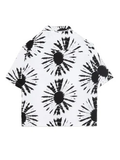 Wzorzysta koszula z krótkim rękawem