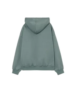 Zielona bluza z kocim motywem