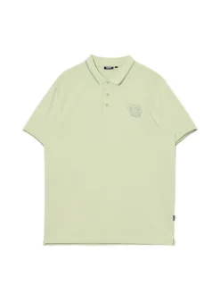 Zielona koszulka polo z haftem