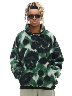 Zielona polarowa bluza ze stójką