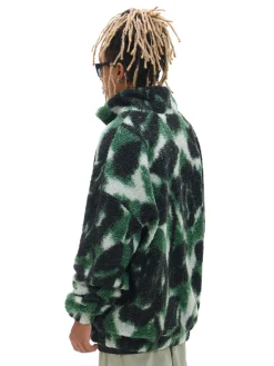 Zielona polarowa bluza ze stójką