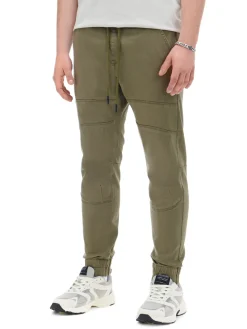 Zielone joggery z kieszeniami cargo