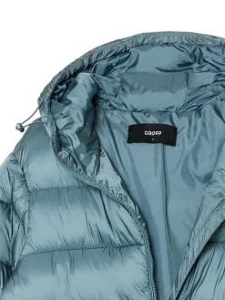 Zielony płaszcz puffer z kapturem